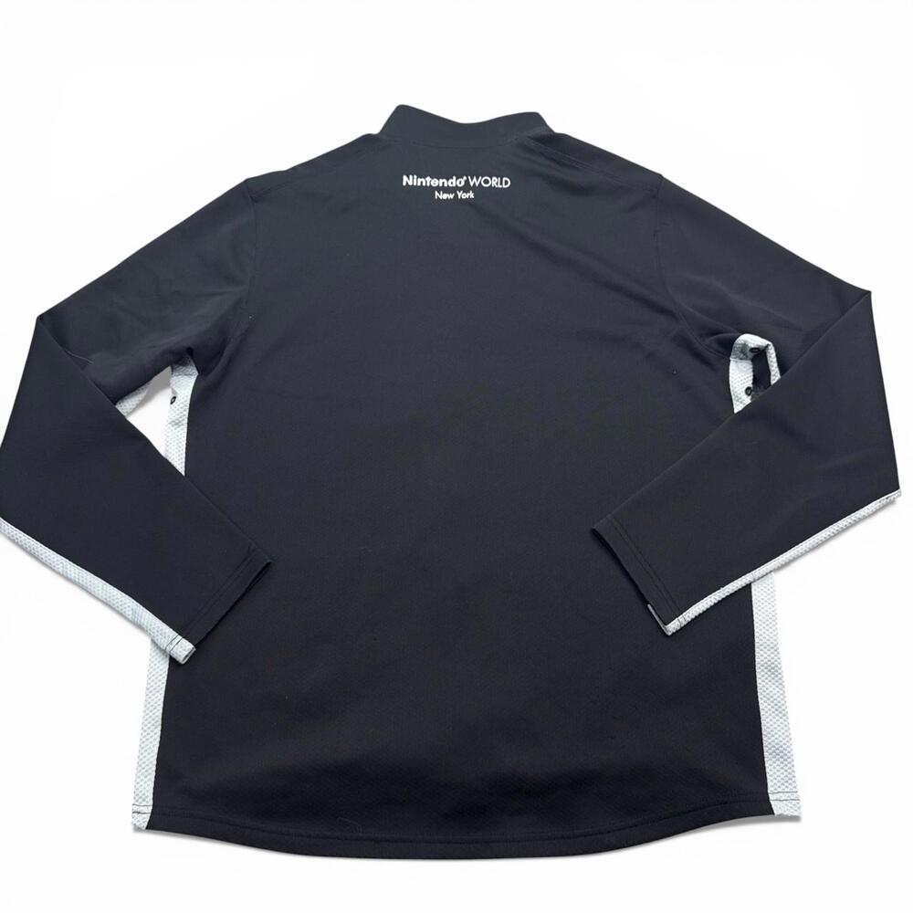 ALO x Nintendo World New York Full Zip Jacket Mens Size Large Black Mock Neck - Picture 2 of 16